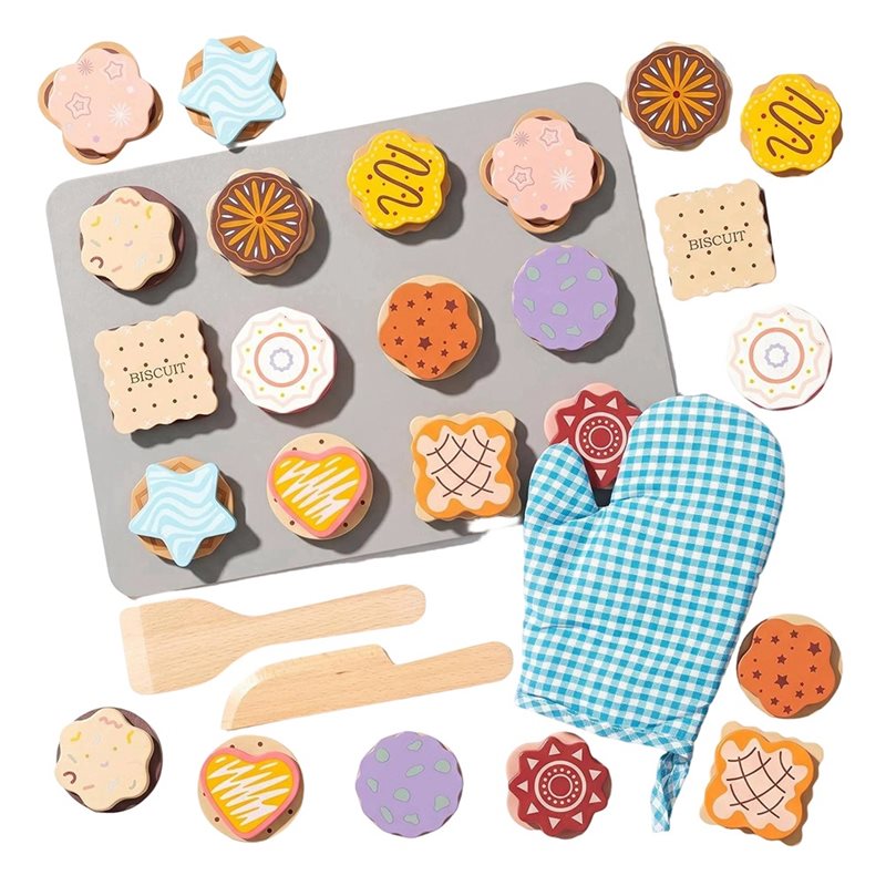 Kitchen Kids Baking Set - WOWFU-Juego de galletas de madera para