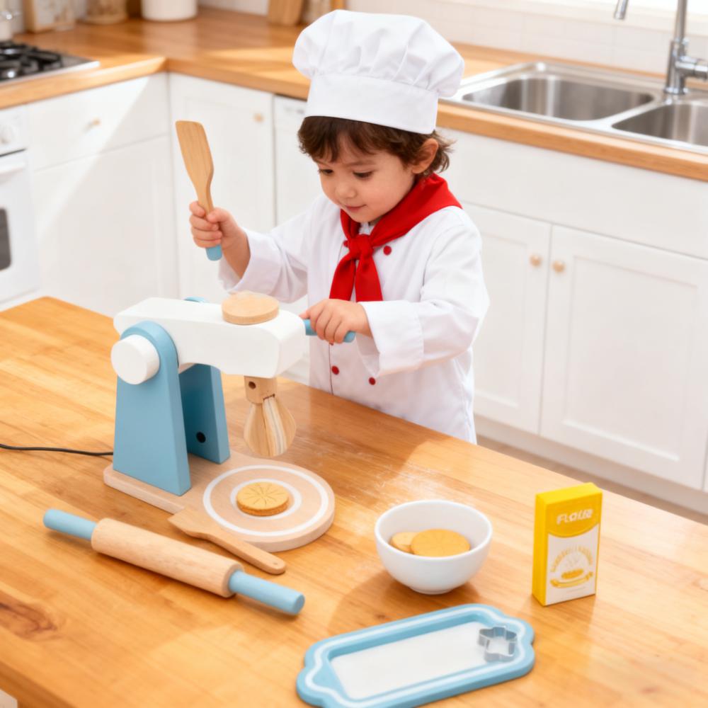Kitchen Kids Baking Set - Juego de cocina de madera para