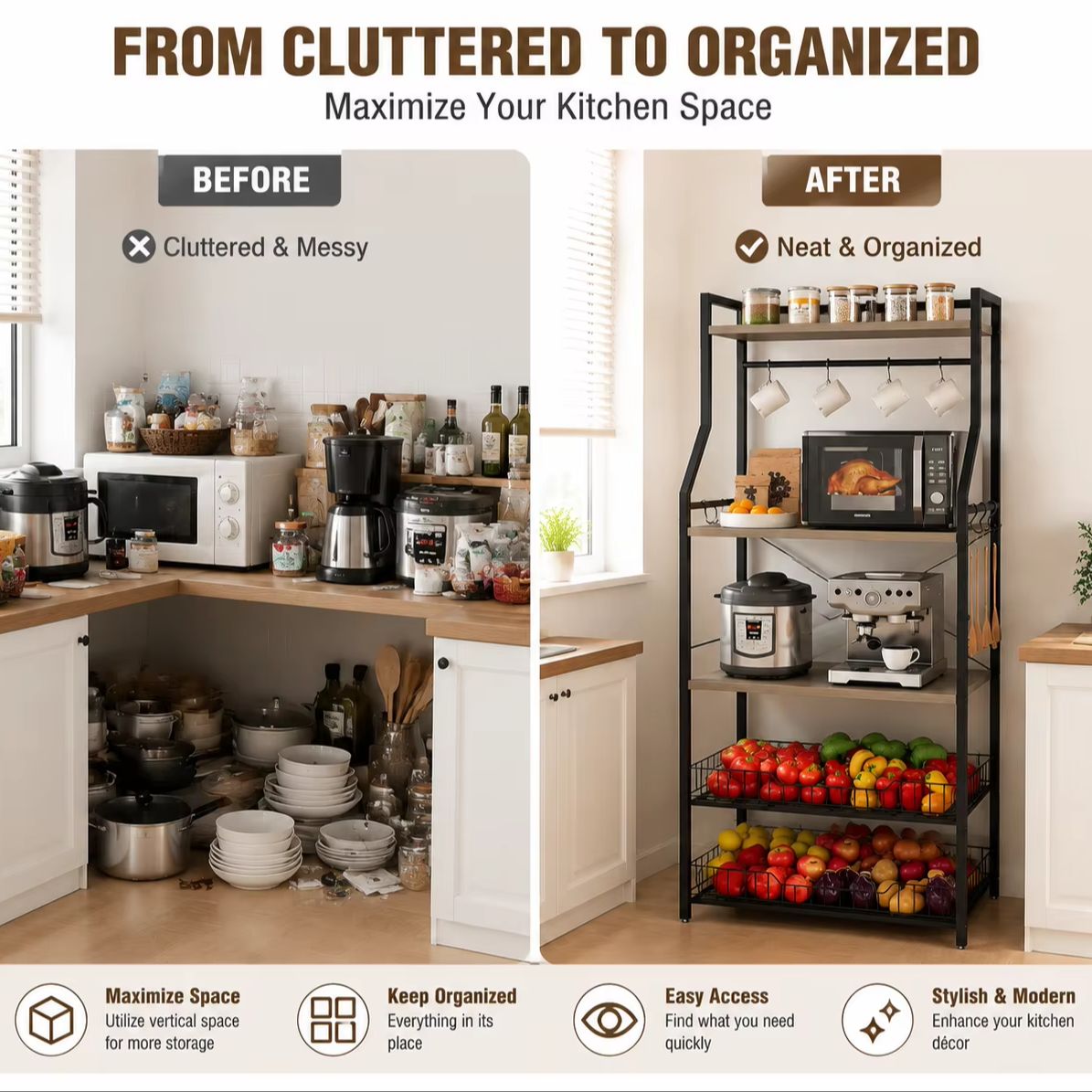 Estante de Cocina de 5 Niveles - Kitchen Baking Rack reseña y precio