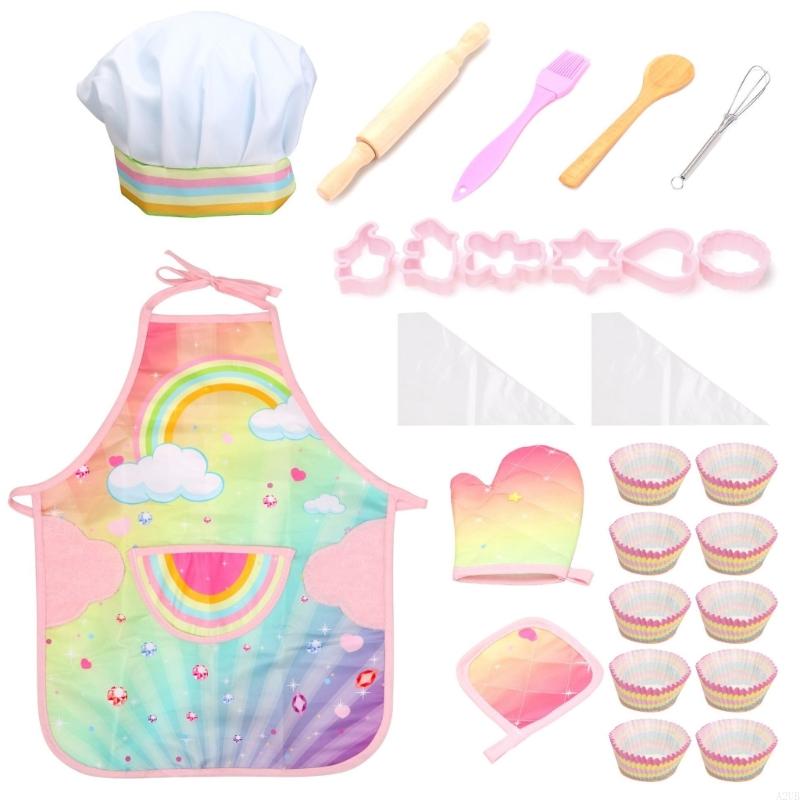 Juego delantal para hornear pa - Kitchen Kids Baking Set reseña y precio