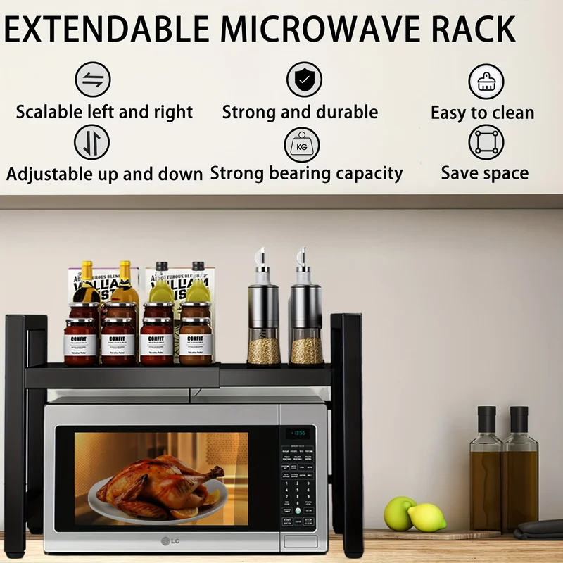 Estante Extensible para Microo - Kitchen Baking Rack reseña y precio
