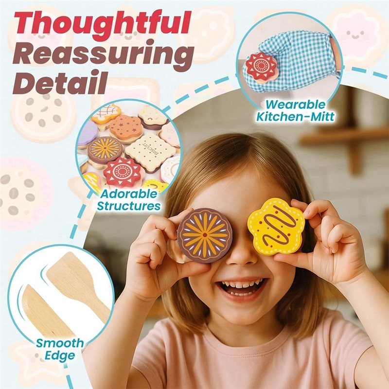 WOWFU-Juego de galletas de mad - Kitchen Kids Baking Set reseña y precio