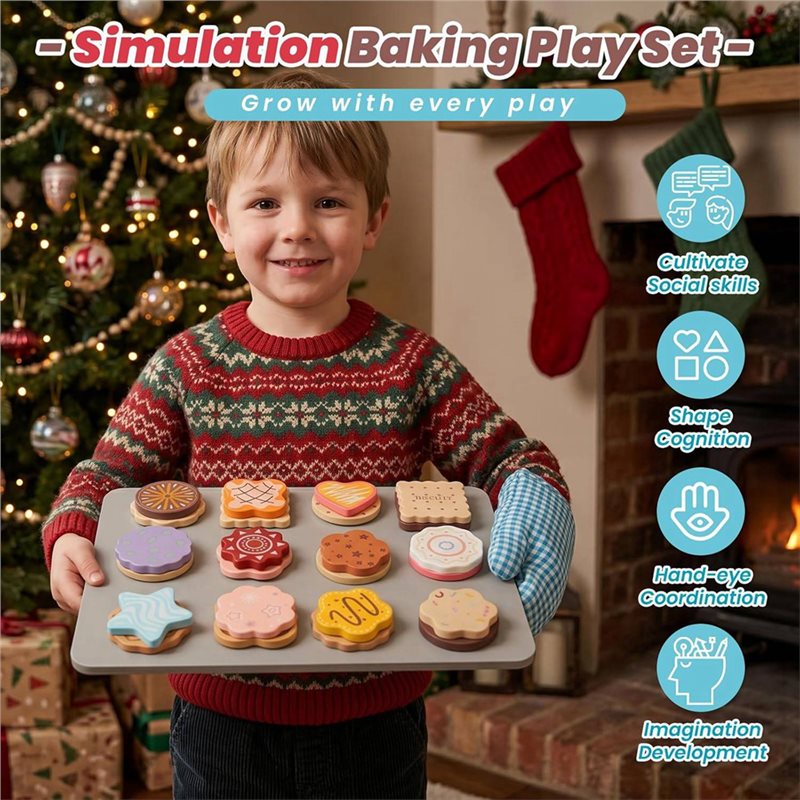 WOWFU-Juego de galletas de mad - Kitchen Kids Baking Set reseña y precio