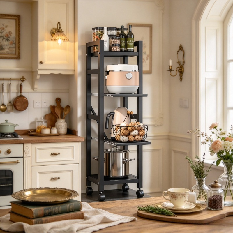Estante de cocina extraíble, e - Kitchen Baking Cart reseña y precio