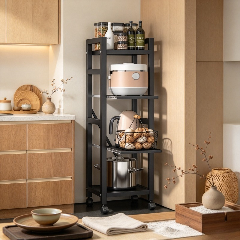 Estante de cocina extraíble, e - Kitchen Baking Cart reseña y precio