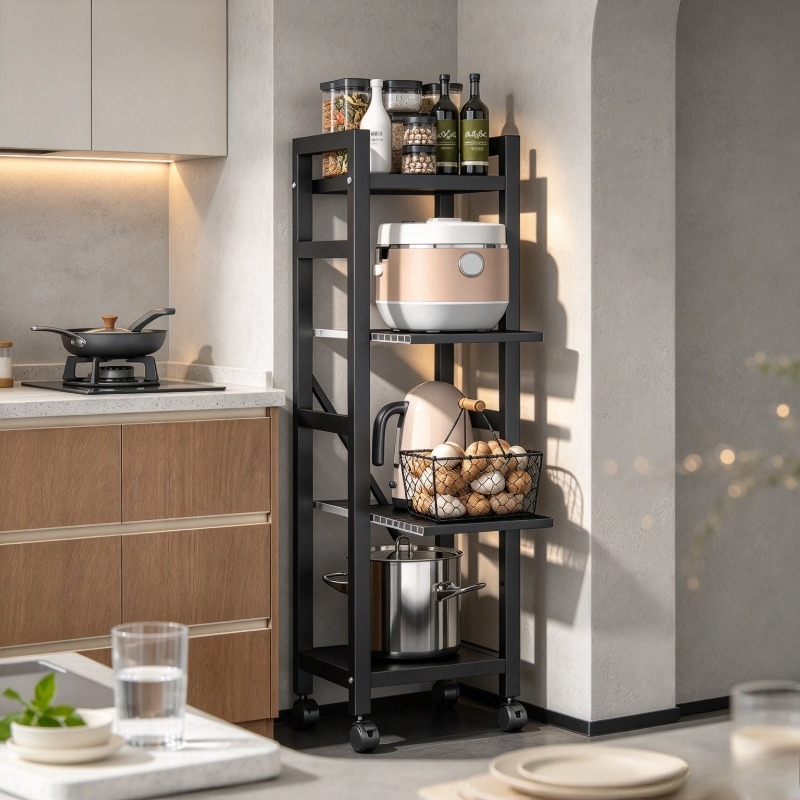 Estante de cocina extraíble, e - Kitchen Baking Cart reseña y precio